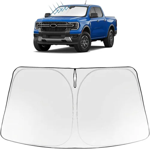Miniatura 39 de Proadsy Parasol para parabrisas actualizado 2025, ajuste personalizado Dodge RAM 1500 2Dr 2019-2024 2025, 4 capas, plegable, protector de parasol