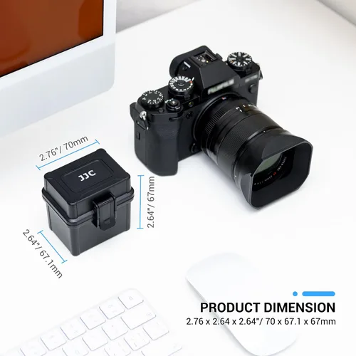 Miniatura 5 de JJC Estuche portátil para batería y tarjeta de memoria de cámara, caja organizadora de batería para 2x Canon LP-E17 LP-E12 LP-E10 Fuji NP-W126