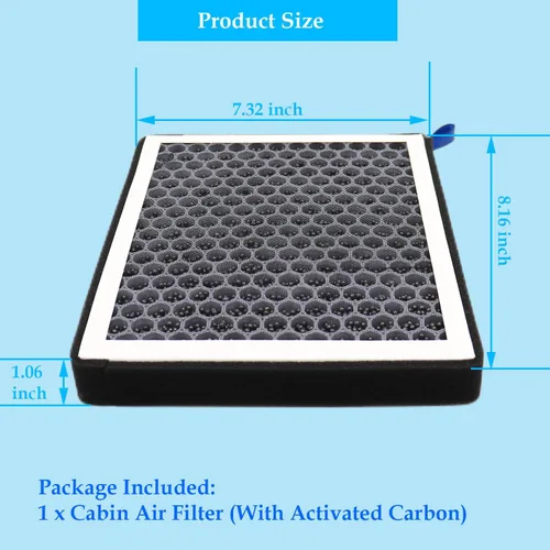 Miniatura 4 de CF12157 Filtro de aire de cabina con carbón activado para Toyota Camry Avalon C-HR Corolla Highlander RAV4 Prius Sienna Venza, Lexus ES250 ES350
