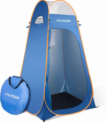 Alpcour Tienda de campaña desplegable portátil – Tienda de privacidad para inodoro portátil, ducha y vestuario para acampar y al aire libre –
