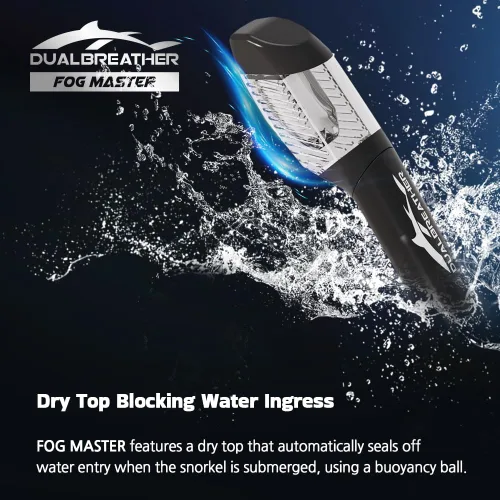 Miniatura 3 de DUALBEATHER FOG MASTER Máscara de buceo con cada limpiaparabrisas para antivaho y parte superior seca, juego de esnórquel, natación, buceo, gafas
