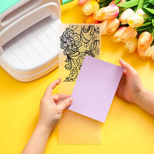 Miniatura 6 de Mumufy 20 Carpetas de Repujado para Hacer Tarjetas Plantilla de Estencil de Repujado DIY Molde Decorativo de Tarjeta de Papel de Plástico para Álbum
