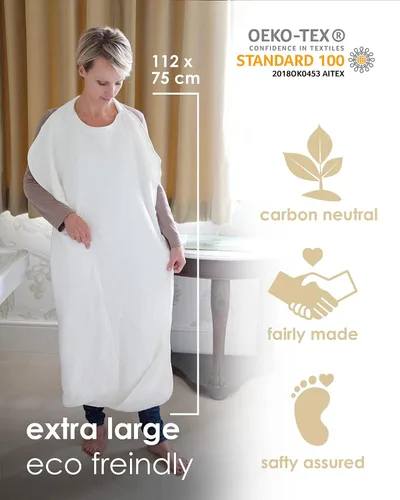 Miniatura 5 de Cuddledry Toalla de baño para bebé manos libres, algodón lujosamente suave y viscosa derivado de bambú con capucha toalla de bebé Toalla de Gris