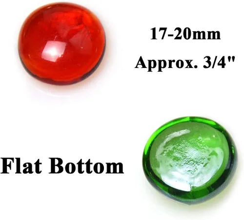 Miniatura 2 de Kissvian Mármoles de vidrio planos, gemas, piedras, cuentas para decoración del hogar, jarrón, mesa, dispersa, manualidades, acuario, 2 libras
