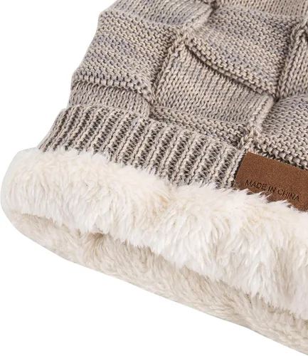 Miniatura 3 de REDESS Gorro para hombre y mujer gorro de invierno cálido gorro de punto holgado grueso