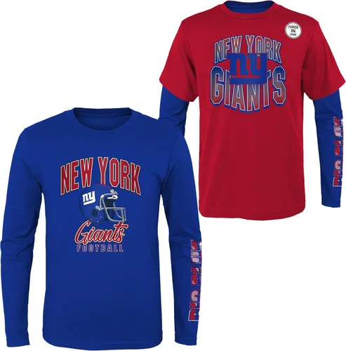 Miniatura 13 de NFL Conjunto de 3 Camisetas y Camisas de Manga Larga para Niños y Jóvenes 8-20, Colores del Equipo del Día del Juego