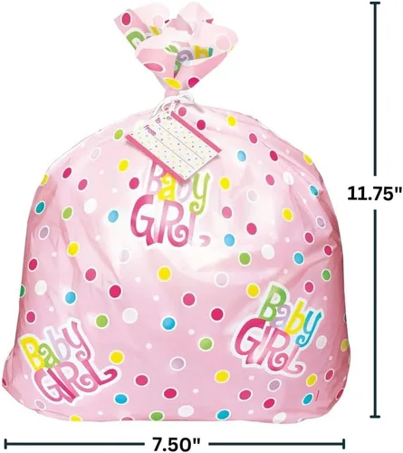 Miniatura 2 de Bolsa extragrande de lunares rosados - 44 x 36 pulgadas (1 unidad) - Ideal para grandes regalos y paquetes