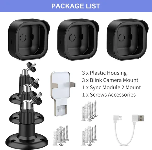 Miniatura 7 de Paquete de 3 soportes de pared para Blink Outdoor 4 (4.ª generación) y exteriores (3ª generación), carcasa protectora resistente a la intemperie