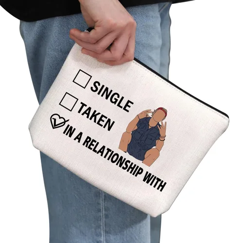 Miniatura 2 de G2TUP Programa de televisión inspirado regalo Bule maquillaje bolsa R P Fan bolsa de cosméticos R P Merch, Beige
