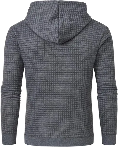 Miniatura 3 de YuKaiChen - Sudadera casual sin botones con capucha de manga larga para hombres