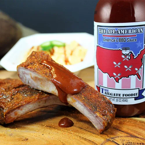 Miniatura 3 de The Tailgate Foodie 's - Salsa de barbacoa totalmente americana, 16 onzas. Lote pequeño, perfecto para asar a la parrilla, ahumar o cocinar alas