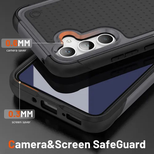Miniatura 75 de Jeylly Compatible con Samsung Galaxy A22 5G Funda, Funda Samsung A22 5G con 2pcs protectores de pantalla de vidrio templado