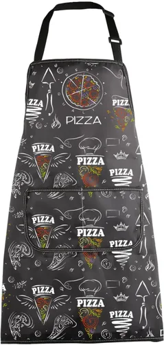 MBMSO Divertido regalo de pizza para delantal con bolsillos
