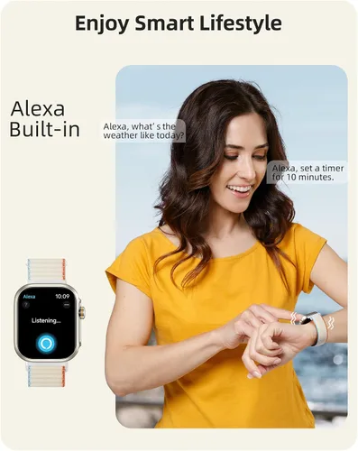 Miniatura 6 de Parsonver Reloj inteligente, Alexa Bulit-in, GPS, llamadas Bluetooth, rastreador de actividad impermeable de 30M, paquete de 2