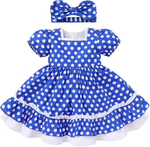 Miniatura 5 de Vestido de lunares para niña, ocasiones especiales, retro, de los años 50, vintage, clásico, vestido de fiesta de té