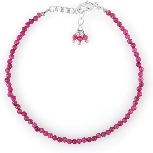 Miniatura 25 de TGH Pulsera de cuentas naturales con piedras preciosas microfacetadas, joyería para ella, cristales curativos energéticos de piedra natal, cadena
