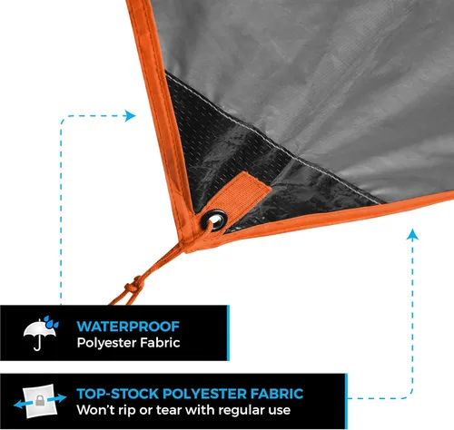 Miniatura 4 de Bear Butt Hamaca para lluvia y lona de campamento, lona impermeable ultraligera de 11 x 9 pies para hamaca y tienda de campaña, fácil de instalar