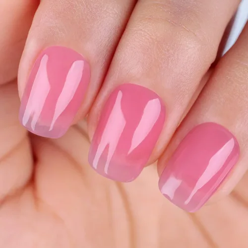 Esmalte de uñas en gel color rosa transparente, 15ml, color rosa translúcido Jelly, esmalte de uñas en gel UV/LED que se absorbe para manicura y