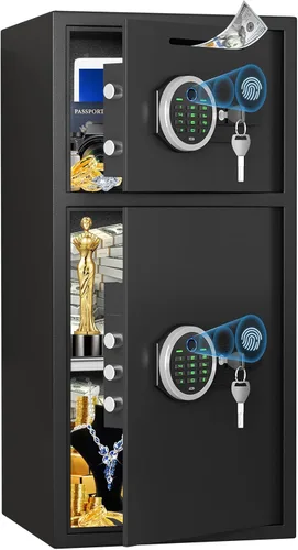 Miniatura 10 de 6.0 Pies Cúbicos Caja de Seguridad para el Hogar Extra Grande Caja de Seguridad Ignífuga e Impermeable, Caja de Seguridad Digital para el Hogar