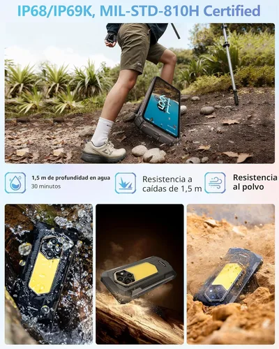 Miniatura 8 de Ulefone RugKing 5 Pro Smartphone resistente Android 16, 20000mAh (33W), 16GB (8+8)+256GB, visión nocturna de 64MP+20MP, 6.78 pulgadas FHD+ Corning