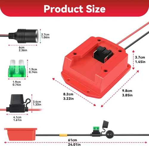 Miniatura 4 de Cable de puente para Milwaukee M18 18V, cables de arranque de batería portátiles, cables de refuerzo de batería automotriz para arrancar
