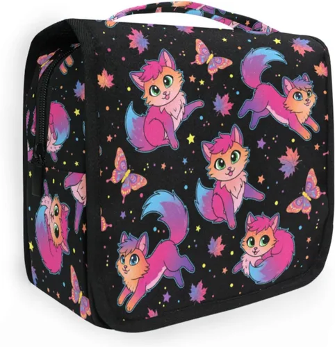 Miniatura 20 de MNSRUU Hanging Toiletry Bag Bats Satellites Skulls and Trees Travel Makeup bag for Toiletries Portable Travel Toiletry Organizer Cosmetic Bags with