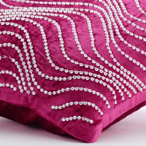 Miniatura 7 de The HomeCentric Juego de 2 fundas de almohada de 20 x 20 pulgadas (19.7 x 19.7 in), color rosa fucsia, funda de almohada cuadrada de terciopelo 13.