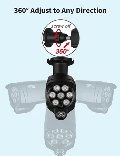 Miniatura 7 de Tonton Paquete de 2 iluminadores LED IR gran angular, 8 LED de 90 grados, 100 pies, luz de inundación infrarroja infrarroja, compatible con cámaras
