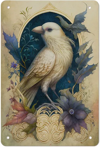 Miniatura 14 de AMOGHASIDDHI Cartel de metal con diseño de conejo blanco, póster de metal vintage de aluminio, 8 x 12 pulgadas, letrero de pintura impresa, Blanco