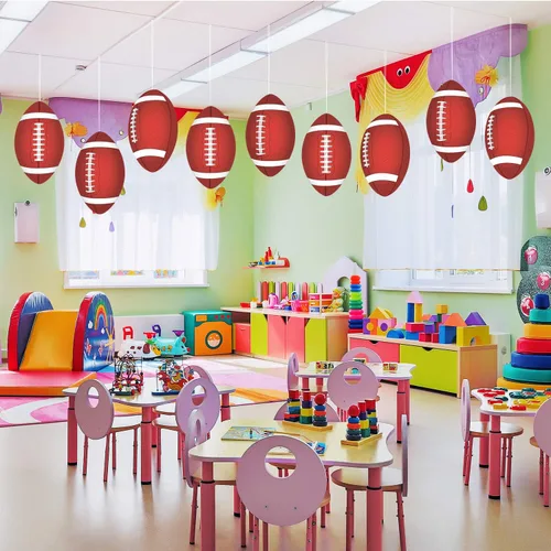 Miniatura 5 de Frienda Decoración de tablón de anuncios de fútbol con punto de pegamento, decoración de pared escolar, temática deportiva, suministros de fiesta