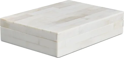 Miniatura 20 de Handicrafts Home Caja de almacenamiento decorativa con tapa – 10 x 4.5 x 2.5 pulgadas Organizador de decoración moderna para el hogar, caja