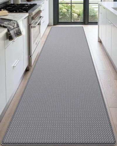 Miniatura 10 de DEXI Alfombrillas de Cocina Acolchadas Anti Fatiga, 17x59, Alfombra de Pasillo para Estar de Pie Impermeable, Espuma Viscoelástica Cómoda Acolchada