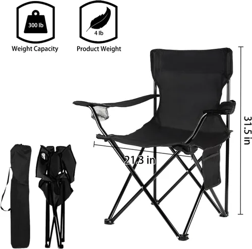 Miniatura 3 de Damei century Paquete de 4 sillas plegables para camping, ligeras, sin instalación, silla portátil para playa, césped, deportes al aire libre