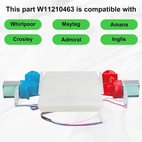 Miniatura 4 de Actualización W11101906 W11210463 Válvula de entrada de agua para lavadora compatible con Whirl-pool Am-ana Cro-sley May-tag Reemplazo
