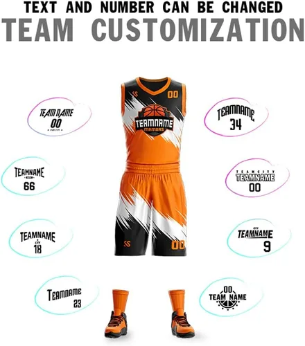 Miniatura 5 de Kit de jersey de baloncesto con degradado personalizado, nombre y número de equipo, uniformes deportivos personalizados para hombresjóvenes