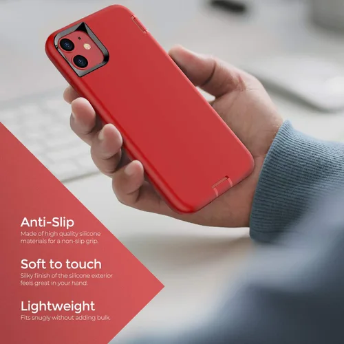 Miniatura 2 de ORIbox - Funda compatible con iPhone 13, acabado suave de silicona líquida exterior