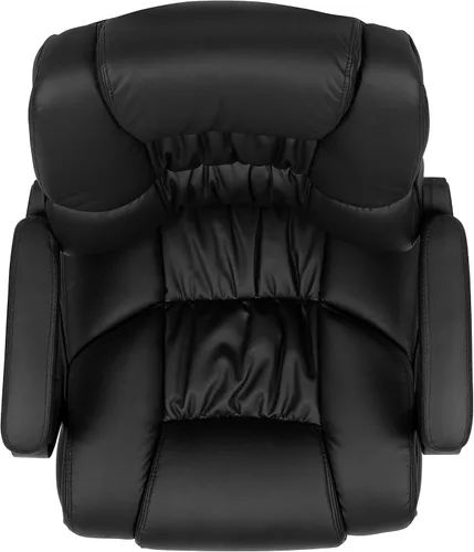 Miniatura 15 de Flash Furniture Fundamentals - Silla giratoria grande y alta de LeatherSoft para oficina y juegos, silla de oficina ergonómica con reposabrazos Negro