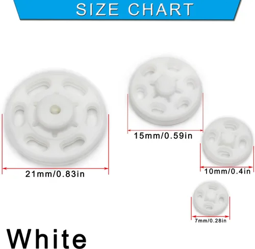 Miniatura 4 de Betoplin 30 juegos de broches de plástico para coser botones de cierre para ropa y manualidades (0.83 pulgadas)