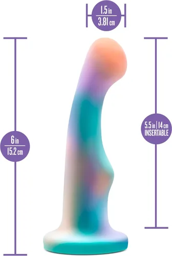 Miniatura 9 de Consolador Blush Avant Opal Dreams de 6 pulgadas ~ Consolador de silicona curvado para punto P para punto G ~ Arnés de base de ventosa compatible