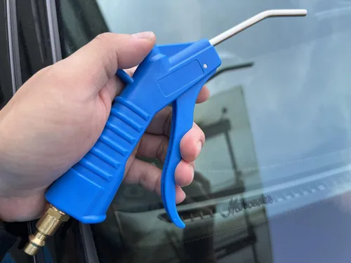 Miniatura 6 de SANFU Pistola de aire de codo de acero inoxidable de 4 pulgadas con enchufe de latón de 1/4 pulgadas, herramientas de aire para compresor de aire