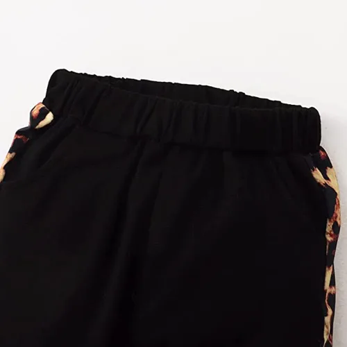 Miniatura 4 de Conjunto de 2 piezas con capucha y pantalón floral para niñas