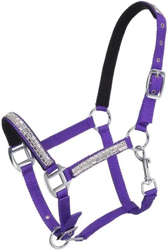 Miniatura 2 de Tough 1 Mini Adj Nylon Halter w/Cristales