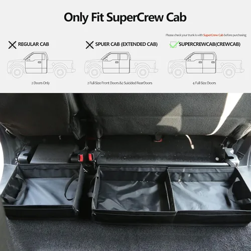 Miniatura 2 de GEEDAR Caja Organizadora de Herramientas para Asiento Bajo de Camioneta, Organizador de Almacenamiento Bajo Asiento para Ford F150 F250 F350, Chevy