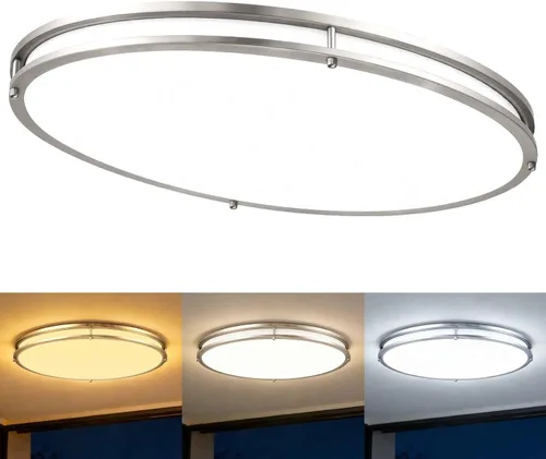 Miniatura 17 de Paquete de 2 Lámparas de Techo Negras, Lámpara de Techo LED de Montaje al Ras de 10 Pulgadas - Luces LED de Baño y Dormitorio Negro Mate