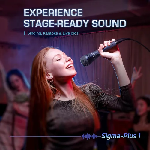 Miniatura 2 de CAROL Sigma-plus1 XLR - Micrófono vocal con cable - Micrófono supercardioide dinámico con tecnología de montaje de doble choque para grabación y uso