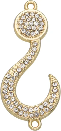 Miniatura 20 de Paquete de 20 dijes de diamantes de imitación chapados en oro, accesorios de cristal para collares, pulseras, joyería, manualidades, bricolaje