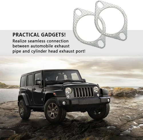 Miniatura 7 de 2 PCS Juntas de Escape para Automóvil, Junta de Brida de Escape de 2 Pernos de 2.5", Repuesto OEM#120-06310-0002, Accesorios Estándar para Automóvil