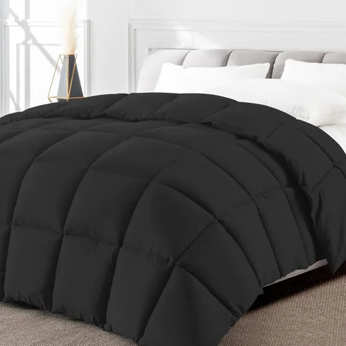 Relleno de edredón Queen – Edredón acolchado alternativo para todas las estaciones, tamaño Queen con pestañas en las esquinas, lavable a máquina,