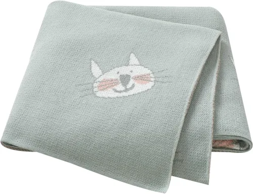 Miniatura 8 de Hadetoto Mantas de bebé para niños y niñas, mantas de algodón de punto para recién nacidos, manta de recepción de ganchillo neutro, esenciales