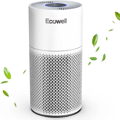 ECOWELL - Purificadores de aire para el hogar, cubierta de habitación grande, 1640 pies cuadrados, purificadores de aire para dormitorio H13 True